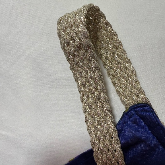 Charming Charlie Women Swing Shift Dress Sparkle Rope Straps Floral Blue Size S - Picture 4 of 10